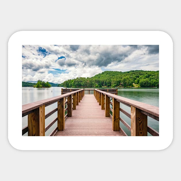 Beautiful Day at the Lake Sticker by StacyWhite